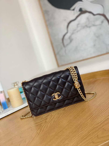 Makersluxe - Woc Chain Wallet Bag Dark Brown