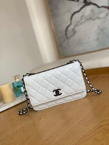 Makersluxe - Woc Chain Wallet Bag White Black