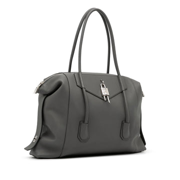 Gray Givenchy Large Antigona Lock Soft Tote Bag