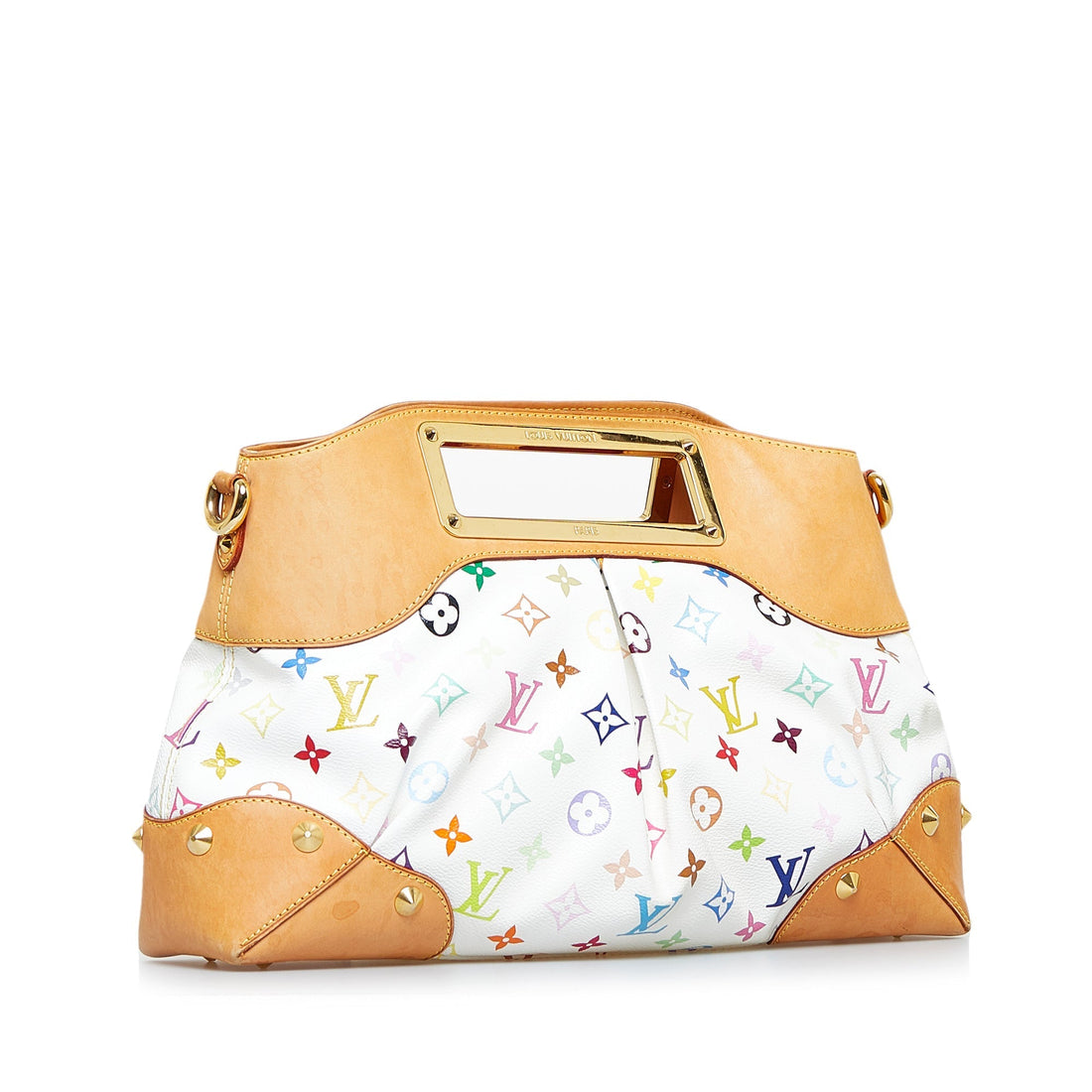 White Louis Vuitton Monogram Multicolore Judy MM Satchel