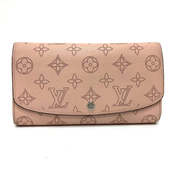 LOUIS VUITTON Long Wallet Purse M60145 monogram mahina leather pink Monogram Mahina Portefeuille Iris Women Used