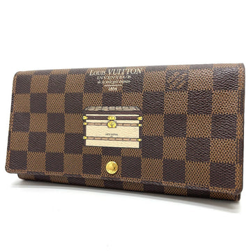 LOUIS VUITTON Long Wallet Purse N63179 Damier canvas Brown Damier Portefeuille Sarah Women Used