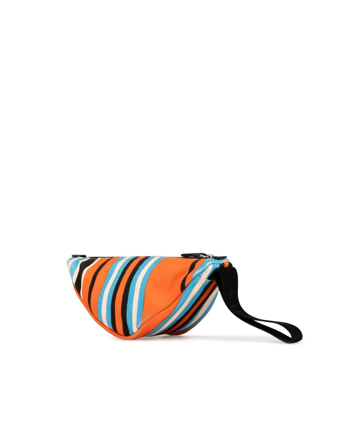 Canvas Triangle Wristlet Clutch Bag with Zip Closure