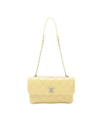 Quilted Lambskin Trendy CC Flap Crossbody Bag with Chain Straps