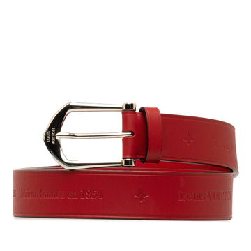 Red Louis Vuitton 2013 Maison Fondee en 1854 Belt