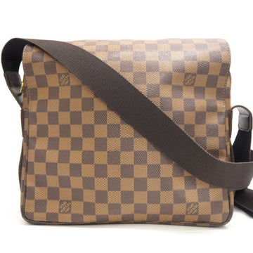 LOUIS VUITTON Messenger bag N45255 leather Brown Damier Naviglio Women Used