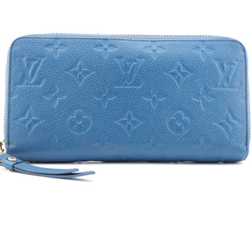 LOUIS VUITTON Long Wallet Purse M41857 leather blue Zip Around Monogram Ann Platt Zippy wallet Women(Unisex) Used