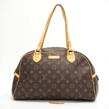 LOUIS VUITTON Handbag M95566 leather Brown Monogram Montorgueil GM Women Used