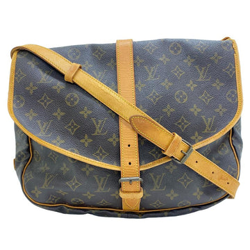 LOUIS VUITTON Shoulder Bag M42254 leather Brown Samuel 35 Monogram Women Used
