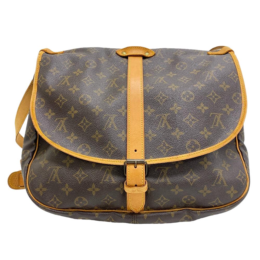 LOUIS VUITTON Shoulder Bag M42254 leather Brown Samuel 35 Monogram Women Used