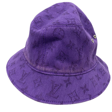 LOUIS VUITTON hat M77851 Cotton, Polyester purple Monogram Essential Chapo mens(Unisex) Used