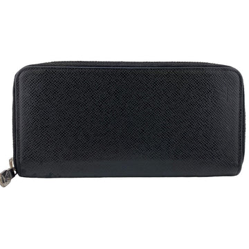 LOUIS VUITTON Long Wallet Purse M30503 leather black Zip Around Taiga Noir Zippy Wallet Vertical mens Used