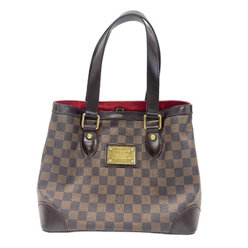 LOUIS VUITTON Handbag N51204 leather Brown Damier HamsteadMM Women Used