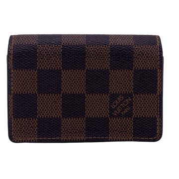 LOUIS VUITTON Card Case N62920 leather Brown name card holder Damier Anvelop Cult De Vuitto mens(Unisex) Used