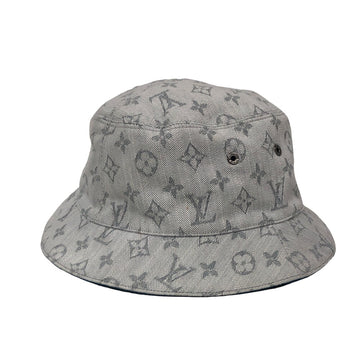LOUIS VUITTON hat M76213 Cotton, Polyester white 60 Chapeau Monogram Denim Women Used