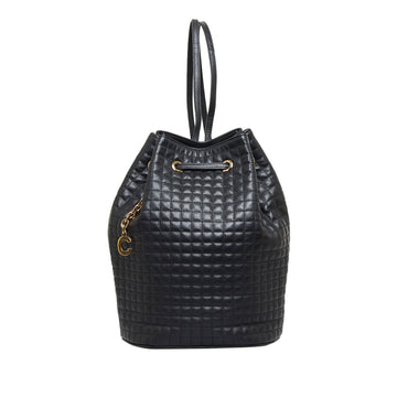 Celine Backpack Black Quilted Leather