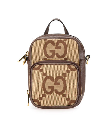 Micro Jumbo GG Canvas Web Top Handle Bag