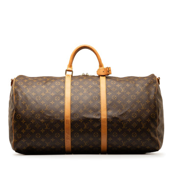 Brown Louis Vuitton Monogram Keepall Bandouliere 60 Travel Bag
