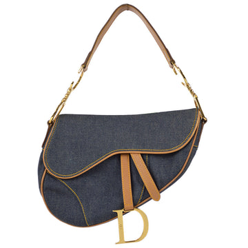 Christian Dior 2001 Denim Saddle Handbag