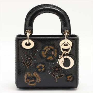 Christian Dior  Dior Python 2WAY Shoulder Bag Black