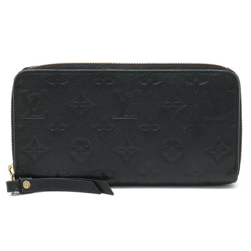 Louis Vuitton Monogram Emplant Zippie Wallet Round Fassner Long Wallet Leather Noir Black M61864