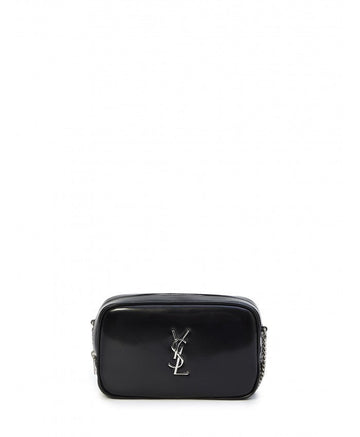 Saint Laurent Women Mini Lou Shiny Canvas Shoulder Bag