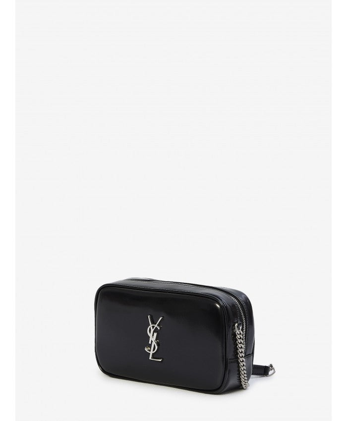 Saint Laurent Women Mini Lou Shiny Canvas Shoulder Bag