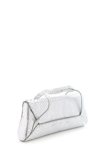 Silver Small Snakeskin Handbag