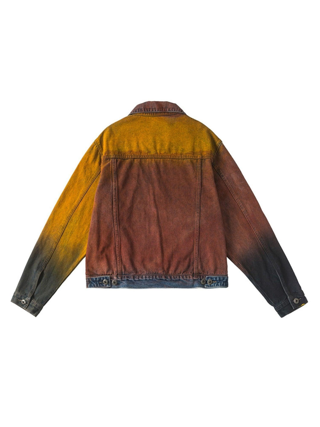 Makersluxe High Street Distressed Spray-painted Denim Jacket