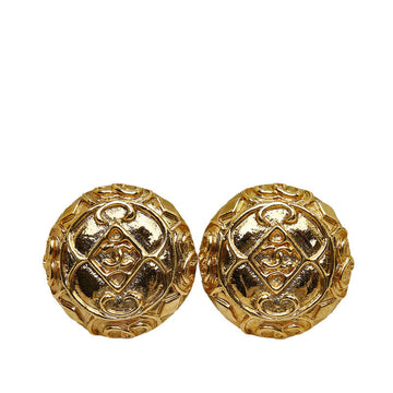 Chanel Vintage Circle Round Earring Gold Make-up  Chanel