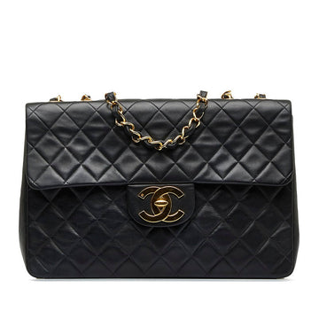 Chanel Decamatrasse 34 Cocomark ingle Flap Chain Shoulder Bag Black   CHANEL