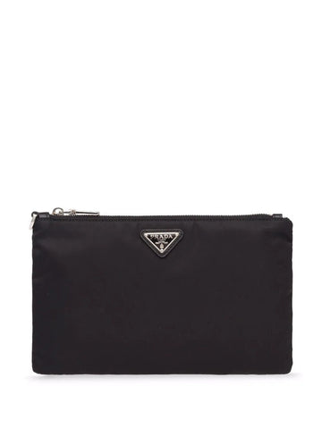 Prada Men Re-Nylon And Saffiano Leather Pouch