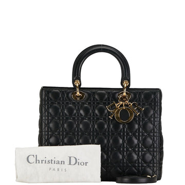 Dior  Dior  Handbag 2WAY Black Lambskin Lady Dior  2WAY Black cape 2WAY Black Ramscape 2WAY Black Ramscape