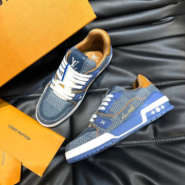 LUV Trainer Blue and Grey Denim Sneakers -071