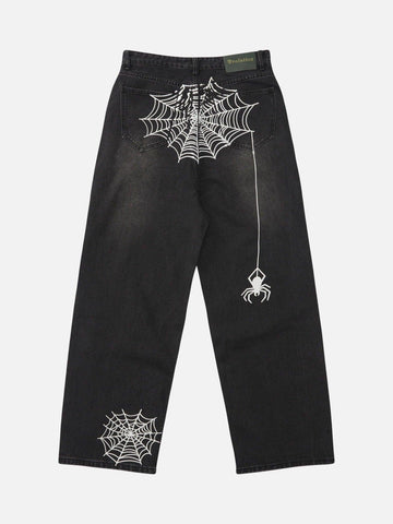 Sneakerland Spider Printed Jeans