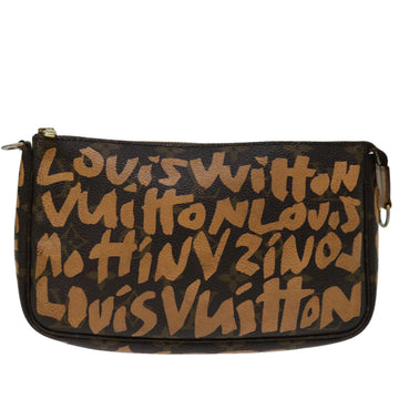 Louis Vuitton Pochette Accessoire  Canvas Clutch Bag ()