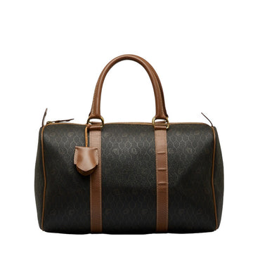 Dior Hankum Boston Bag Black Brown PVC Leather Ladies Dior