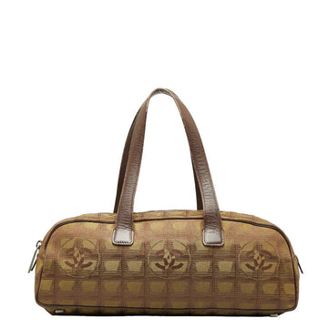 Chanel New Label Line Handbags Brown Canvas Leather  Chanel