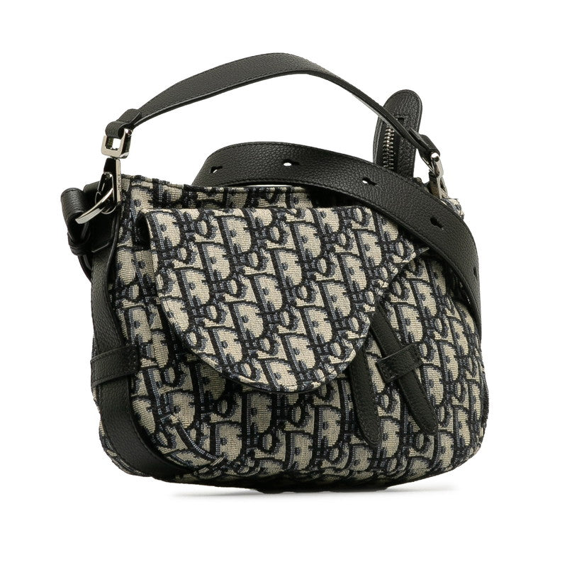 Dior Umbrella Saddle Mini Messengers Bag Shoulder Bag Grey Navi Leather  Men Dior