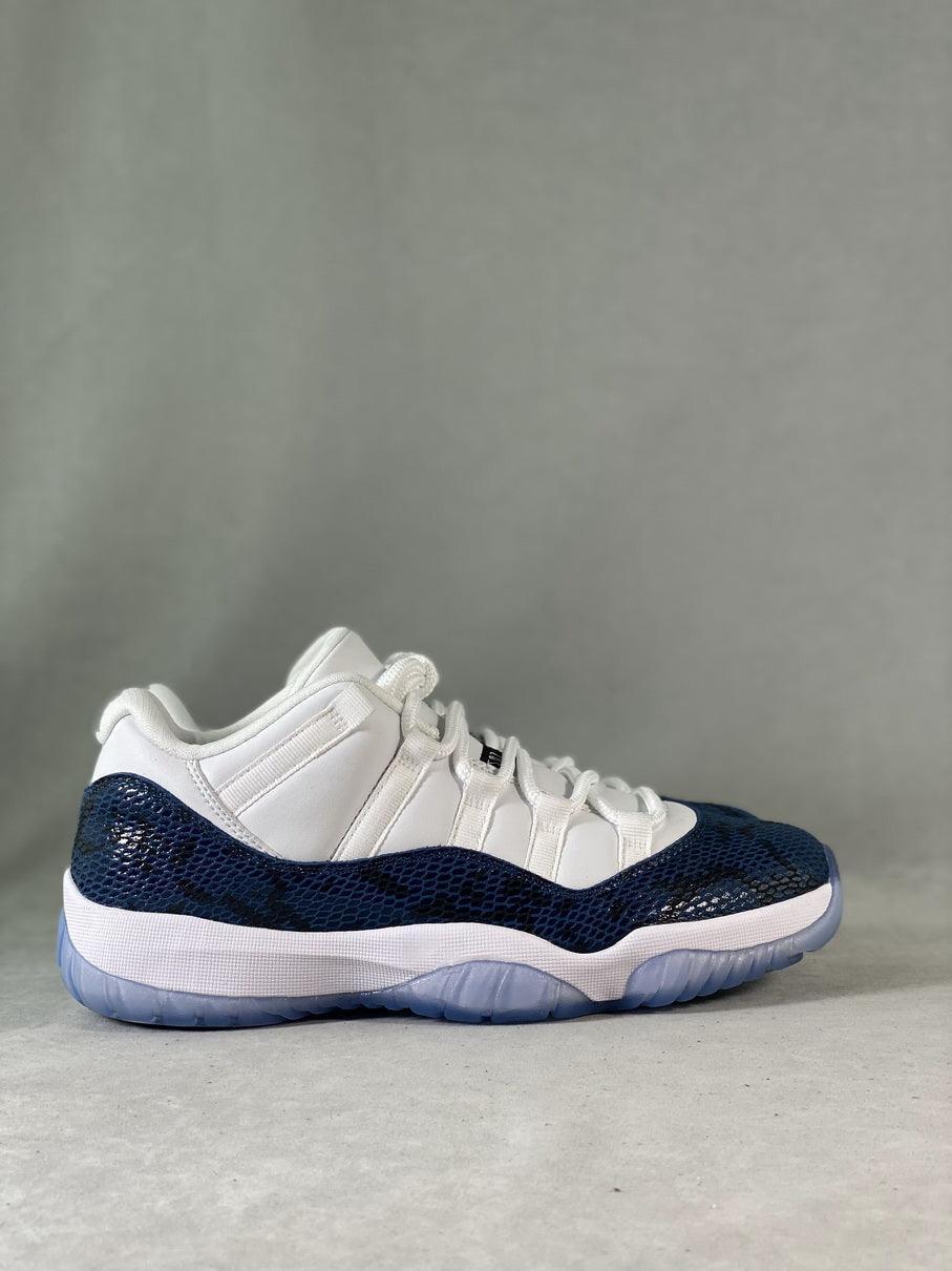 Custom Air Jordan 11 Low 'Navy Snakeskin' CD6847-102
