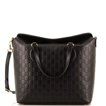 Signature Fold Over Tote Guccissima Leather Medium