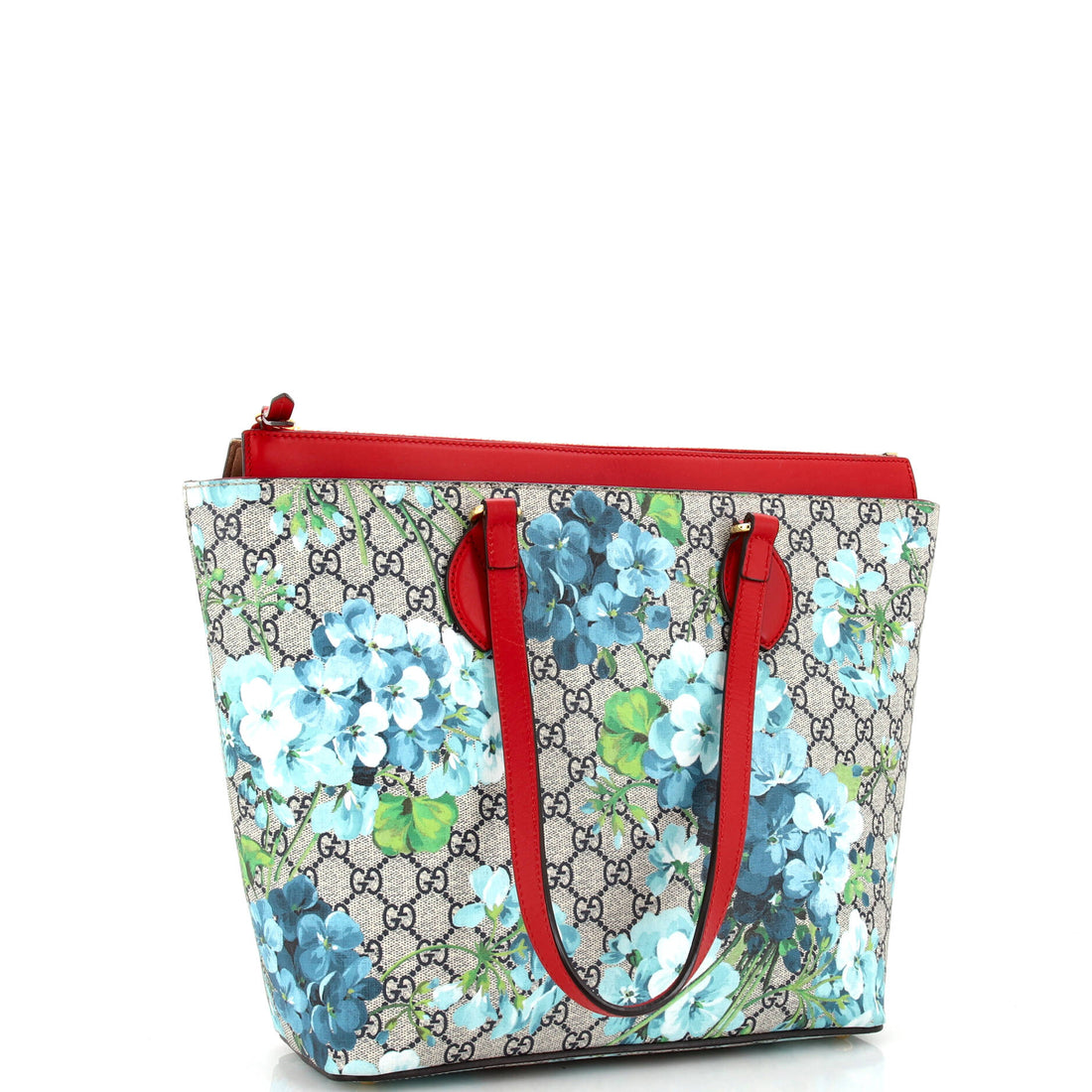 Linea A Zip Tote Blooms Print GG Coated Canvas Medium