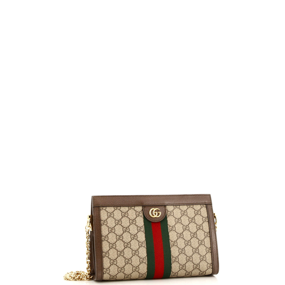 Ophidia Chain Shoulder Bag GG Coated Canvas Small