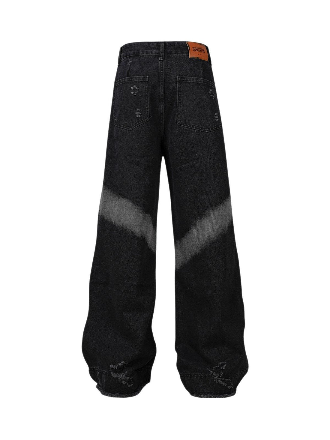 Makersluxe Washed Ripped Baggy Jeans