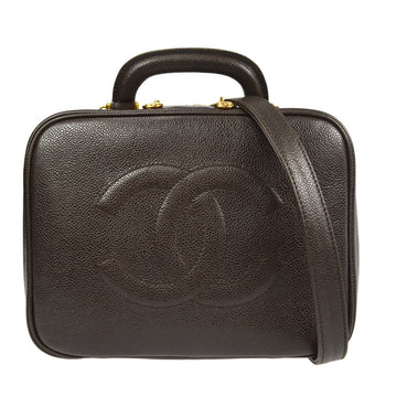 Chanel Black Caviar Vanity 2way Shoulder Handbag