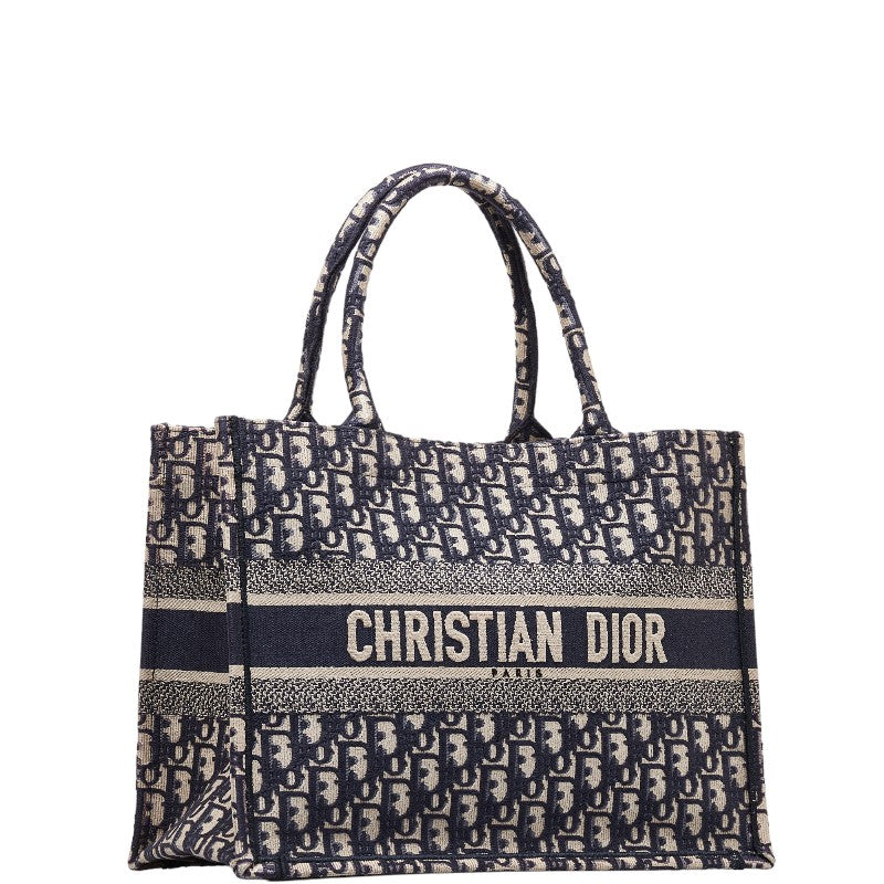 Dior Trotter Book Tote Small Handbag Navy Canvas  Dior (Ginestapo)