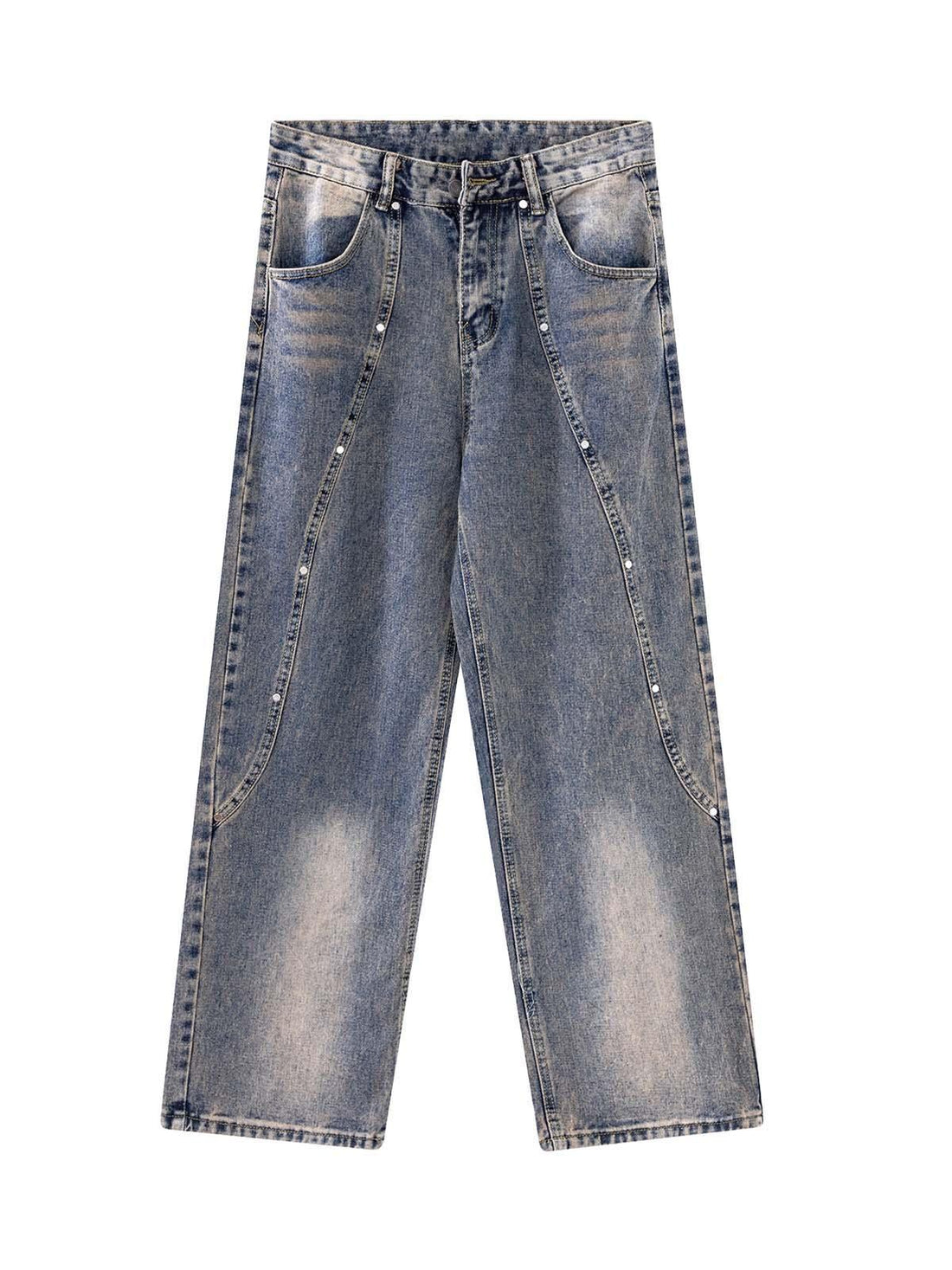 Makersluxe Rivet Distressed Jeans