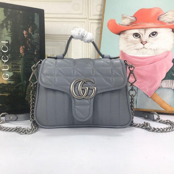 Makersluxe - Marmont Mini Top Handle Bag Grey