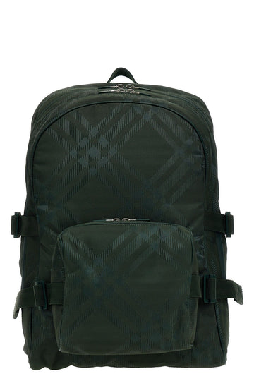 Burberry Men Check Backpack