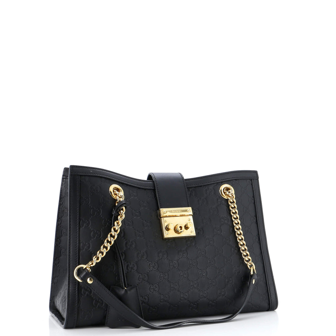Padlock Chain Tote Guccissima Leather Medium